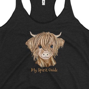 Baby Buffalo Spirit Guide Funny Women&#39;s Racerback Tank, Spirit Animal Shirt