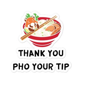 Pho Restaurant Tip Jar Aufkleber, Lustige Trinkglas Schilder, Kreative Trinkgläser