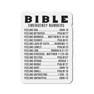 Aimants de numéros d’urgence bibliques, aimants religieux, aimants de réfrigérateur inspirants