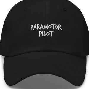 Paramotor Pilot Dad Hat PPG, Ultralight Aircraft Gear, Aviator Cap, Flight Gear