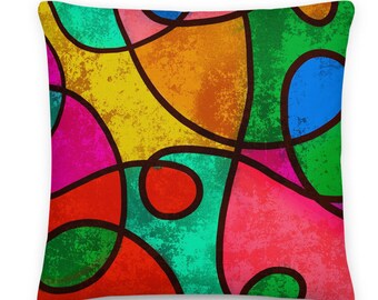 Abstract Art Premium Pillow, Artistic pillow, House Warming Gift