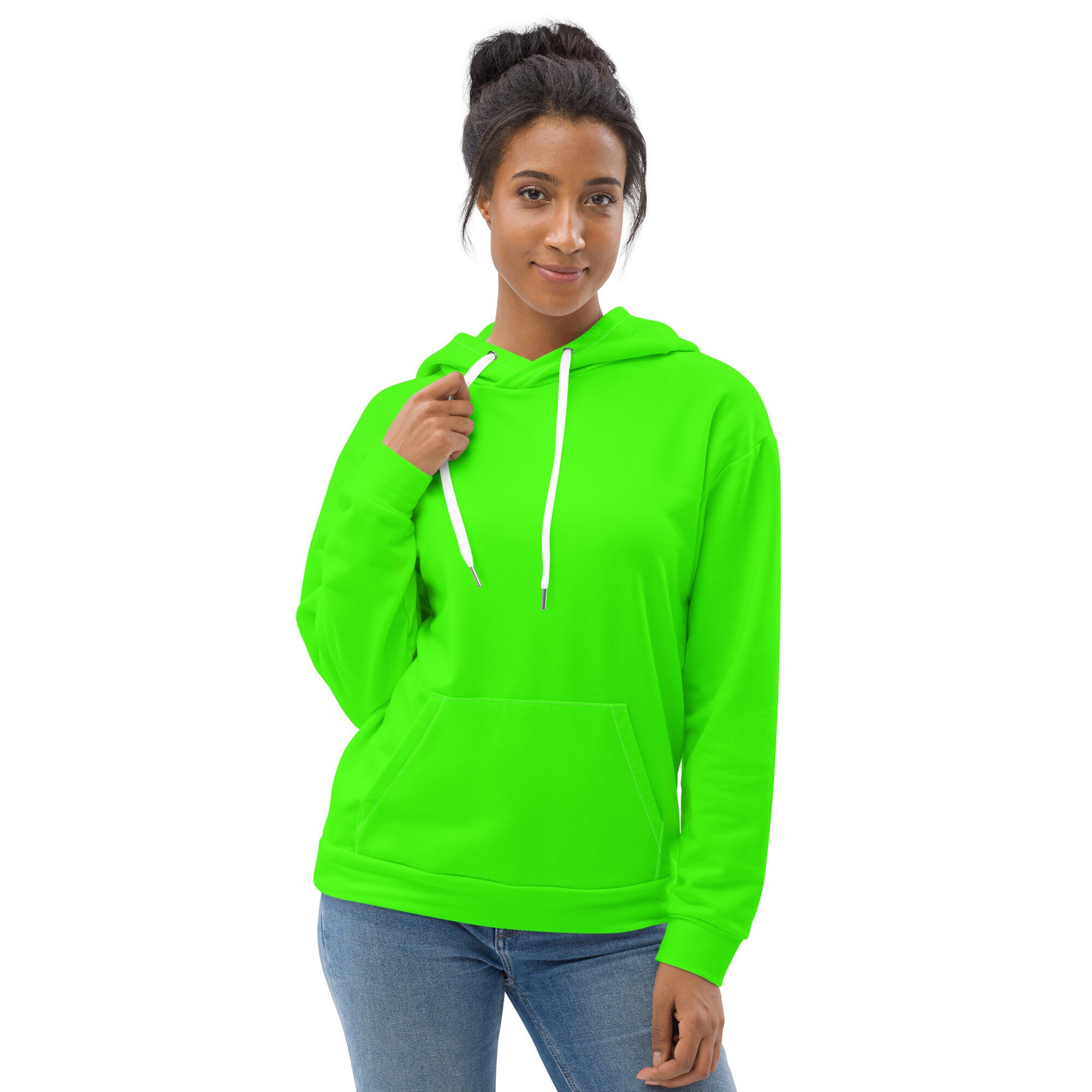 Electric Green Unisex Hoodie Bright Green Hoodie Fashion Hoodie Etsy Canada