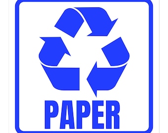 Symbole de recyclage Autocollants sans bulles, signe de papier recyclé, signe de recyclage, signe de corbeille