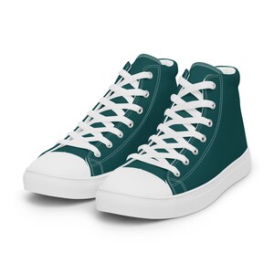 Women’s Dark Green high top canvas shoes