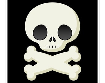 Skull And Crossbones Bubble-free Sticker, Piraten Flagge Sticker