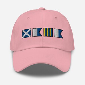 MAGA spelled out with Embroidered Nautical Flags Dad hat, Semaphore Flags MAGA cap