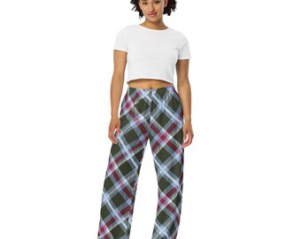 Plaid All-over print unisex wide-leg pants