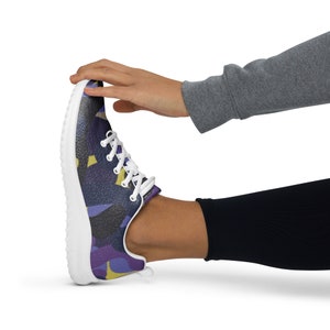 Women’s Purple and black camo athletic shoes, Women&#39;s Camo Sneakers