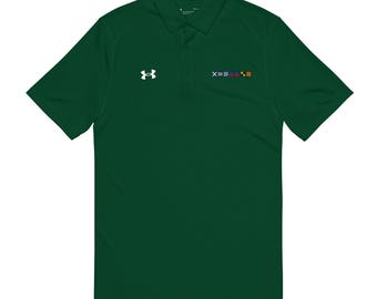 MCNEELY spelled out with Embroidered Nautical Signal Flags Under Armour® men's polo