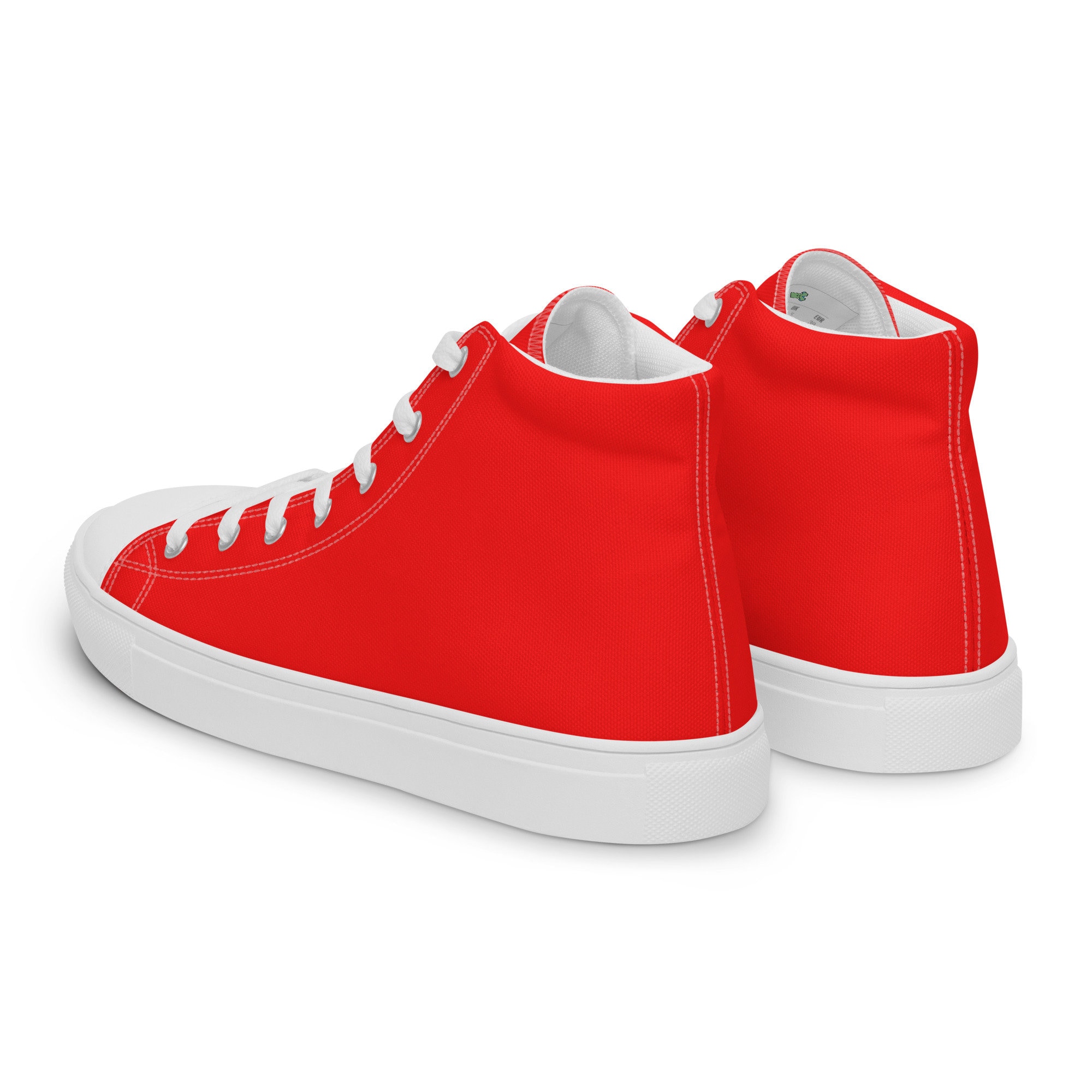 Red high top canvas best sale shoes