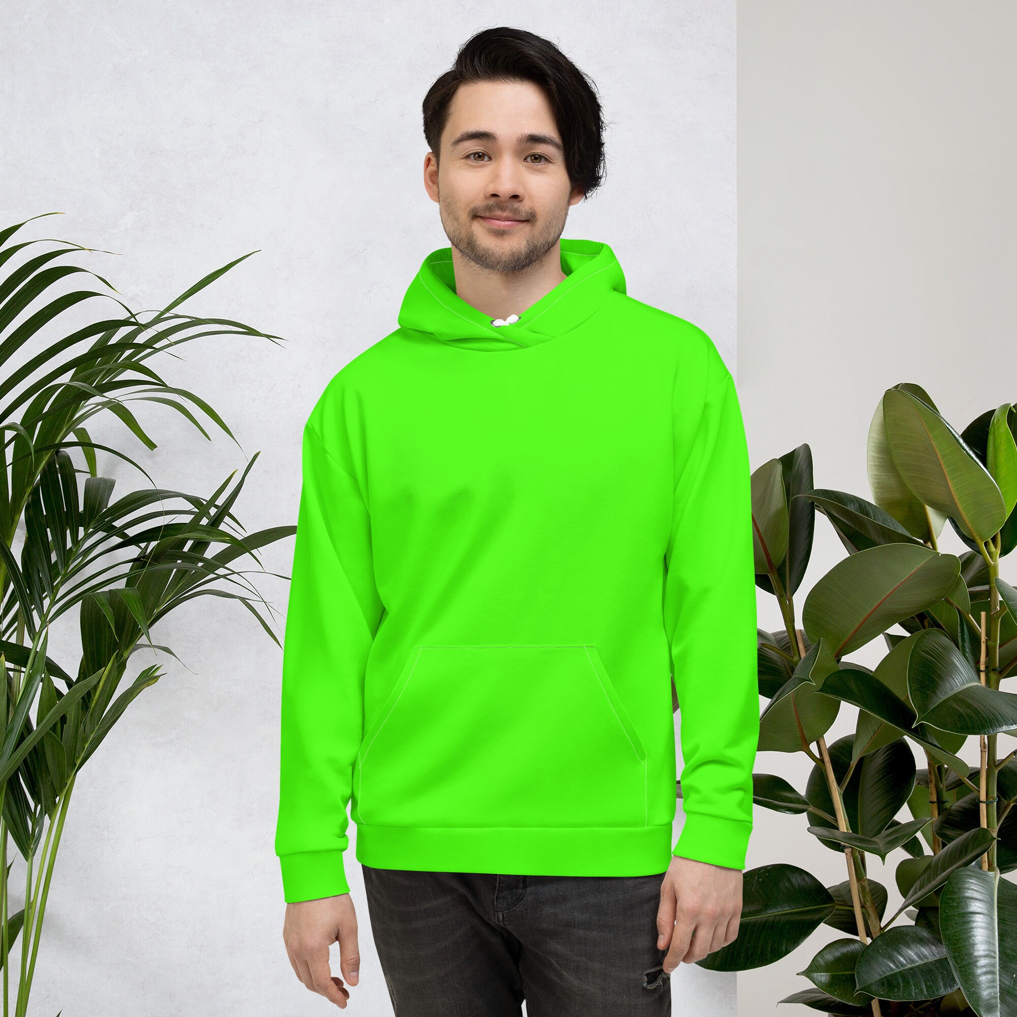 Electric Green Unisex Hoodie, Bright Green Hoodie, Fashion