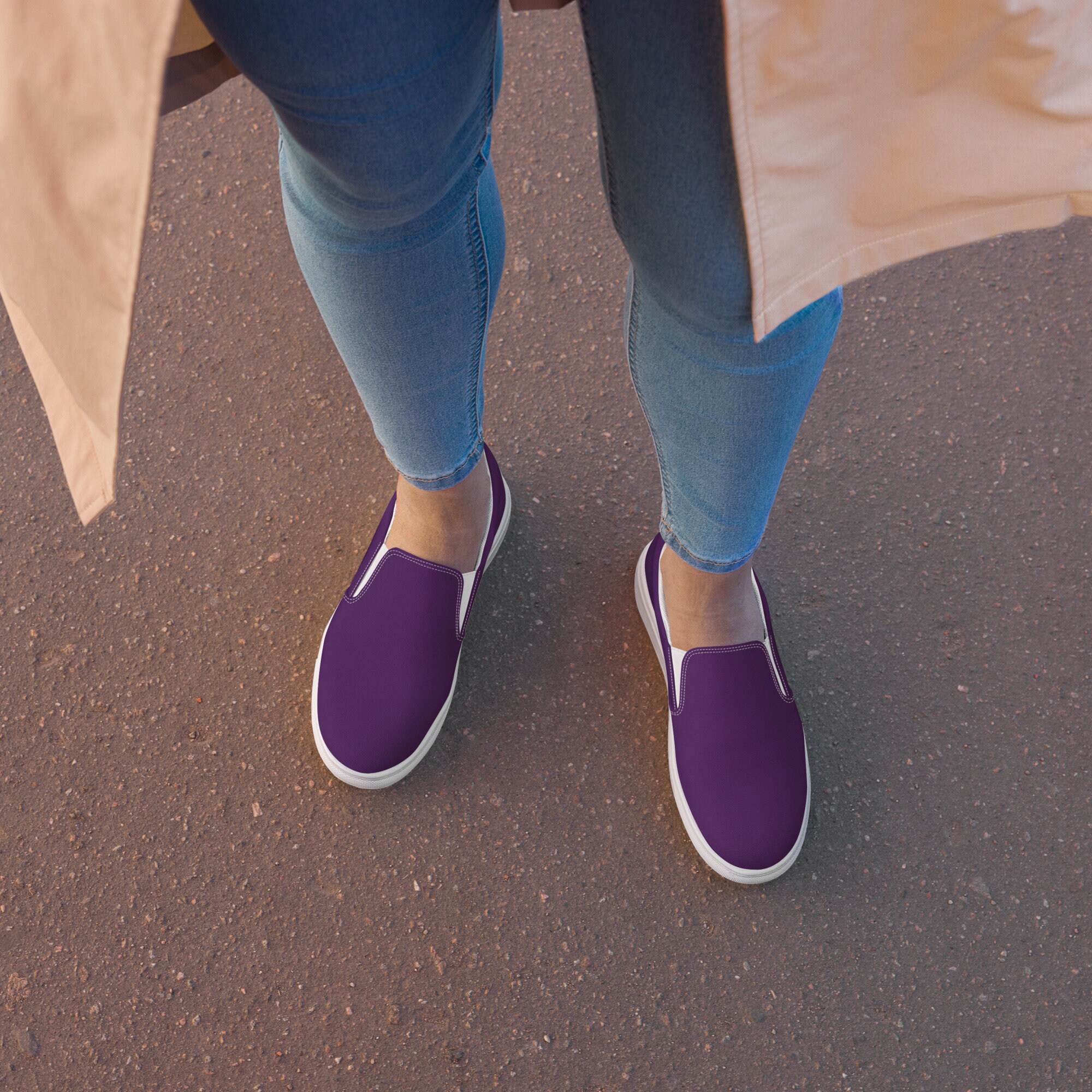 Purple slip on sneakers hot sale