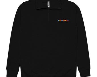 Monroe spelled out with Embroidered Nautical Signal Flags Unisex fleece pullover