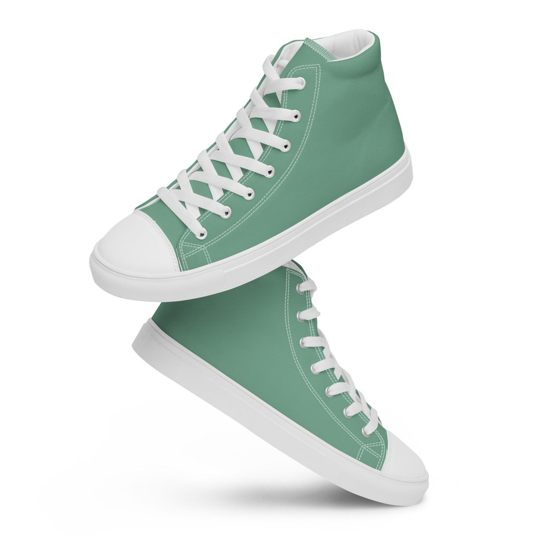 Baby Blue - Sustainably Made Men's High Top Canvas Shoes