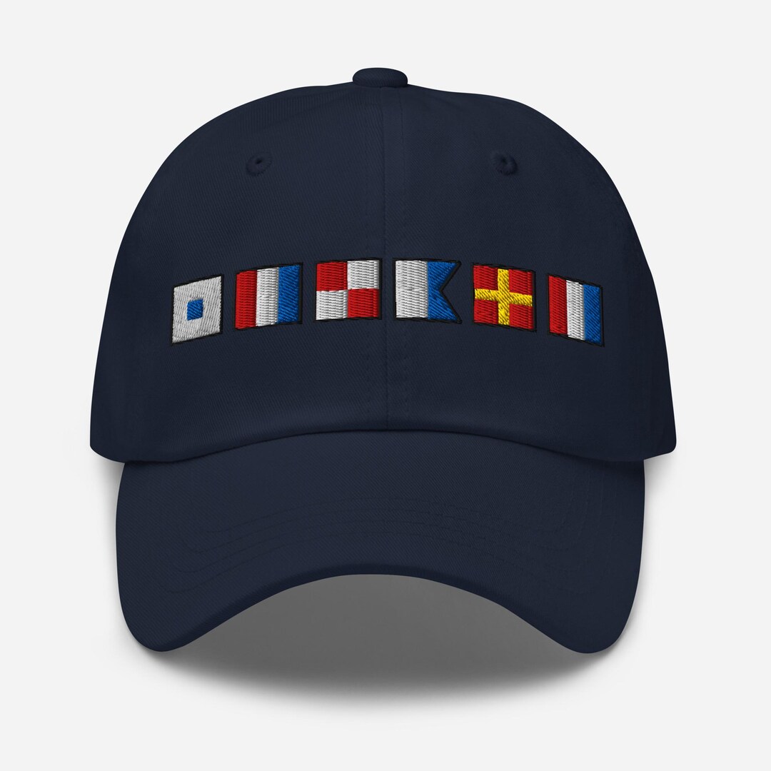Stuart Nautical Sign STUART Spelled Out With Embroidered Nautical Signal Flags Dad Hat - Etsy