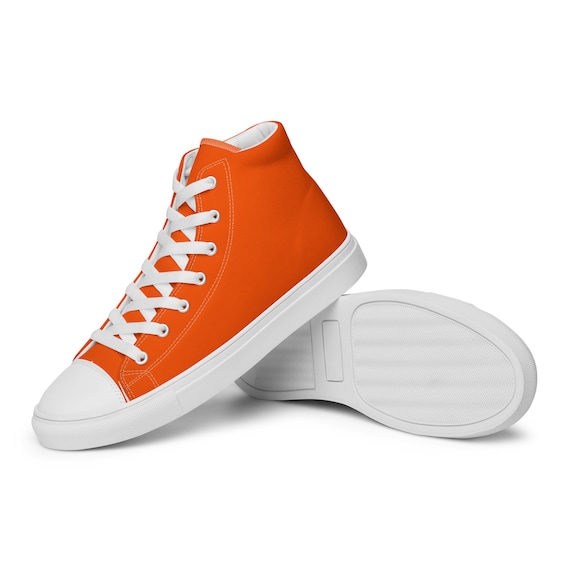 Umeki Terminologie Vrijwel Oranje dames hoge top canvas schoenen - Etsy België