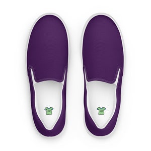 Men’s Deep Purple slip-on canvas shoes, Royal Purple Casual Summer Shoes