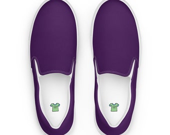 Women’s Deep Purple slip-on canvas shoes, Women's Royal Purple Summer Shoes