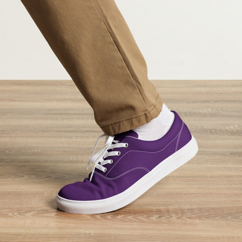 Purple Plaid Canvas Shoes