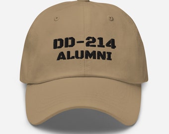 DD-214 Alumni Bestickter Dad Hut, Geschenk für Olivier