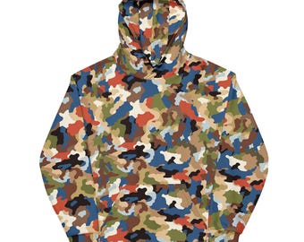 Camo Unisex Hoodie, Artist's Camo Hoodie, Fashion Hoodie