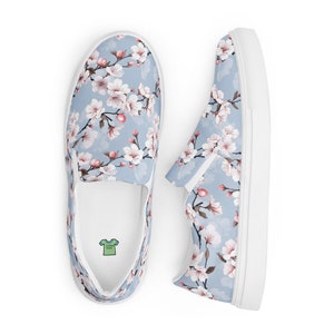 Women’s Japanese Cherry Blossoms slip-on canvas shoes, Ladies Casual Summer Shoes