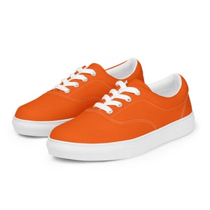 Women’s Orange lace-up canvas shoes