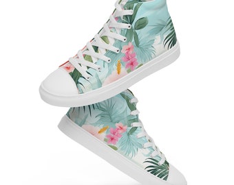 Women’s Tropical Beach high top canvas shoes