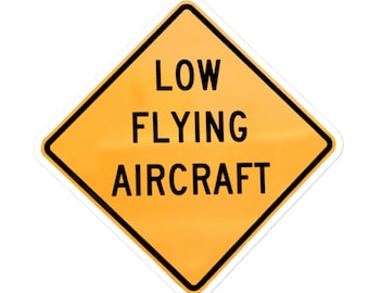 Low Flying Aircraft Bubble-free sticker, Ultralight Pilot Sticker,  Paramotor Sticker, Aviation Sticker