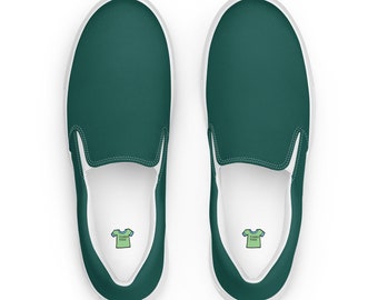Women’s RT Hunter Green slip-on canvas shoes, Green Dock Shoes, Casual Summer Shoes