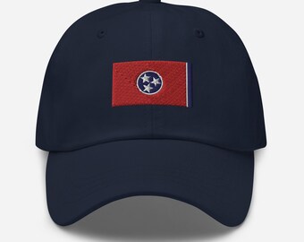 Sombrero de papá de la bandera del estado de Tennessee, gorra de béisbol de la bandera del estado bordada