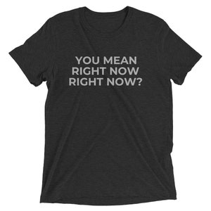 You Mean Right Now Right Now T-shirt - Etsy