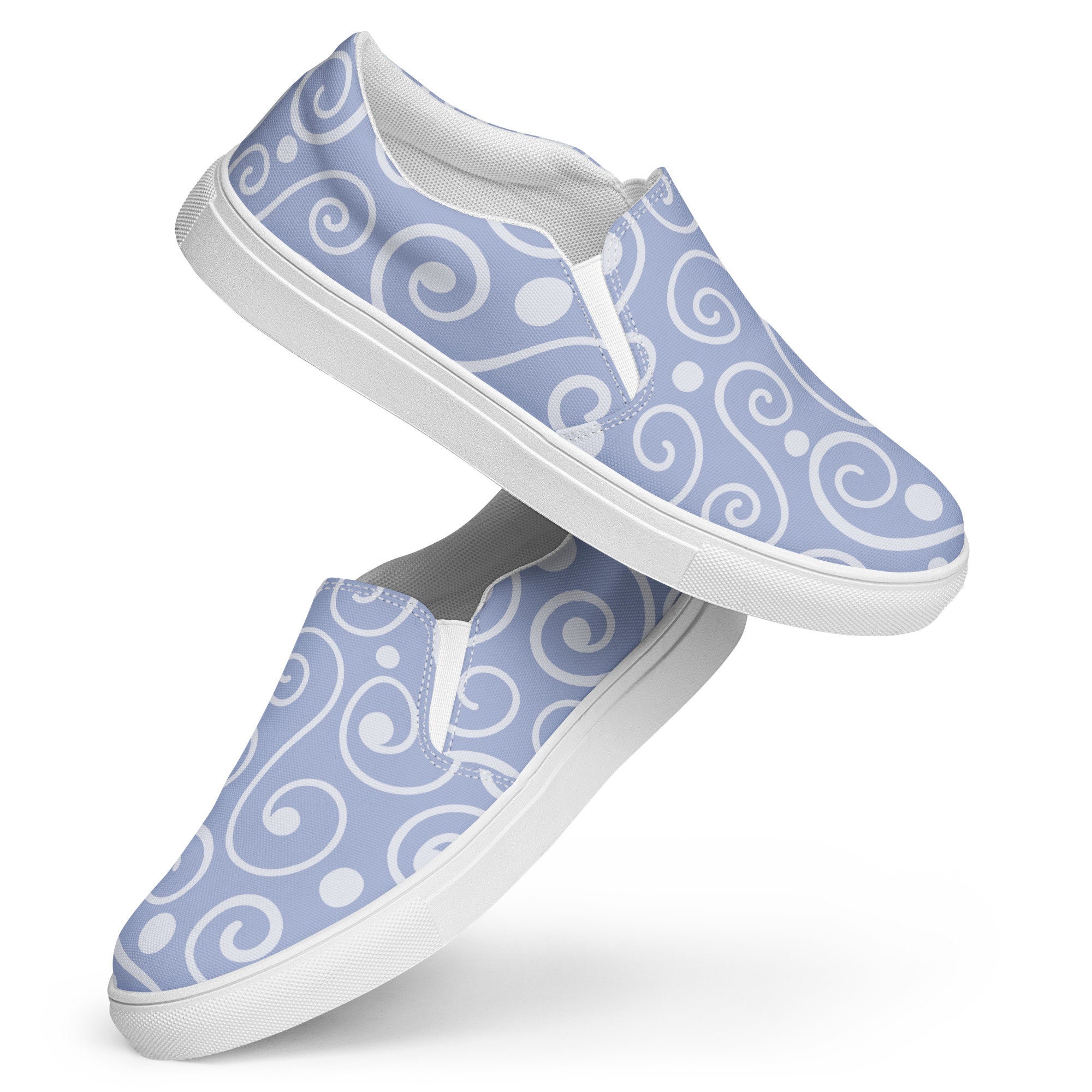 Men’s Size 7.5 UIN Prediction Canvas Slip On Shoes Abstract Art Flat Personalized Slip-On Sneakers with Abstract Art Print  main image 3