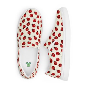 Women’s Lady Bug Design slip-on canvas shoes
