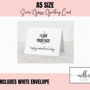 I Love Your Face Between My Legs | Valentine's Day Card | Couple's Card | Greeting Card | Husband Love Wife Lesbian Queer Gay Partner Card