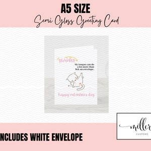 Ma langue peut faire beaucoup... Carte adulte | Carte Saint-Valentin | Carte de vœux | Mari Femme Lesbienne Queer Gay Partner Card