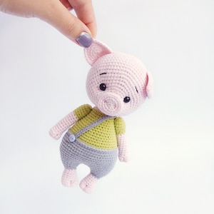 Piglet Crochet Pattern in English. Amigurumi pig.Amigurumi Pattern Pig Toy.