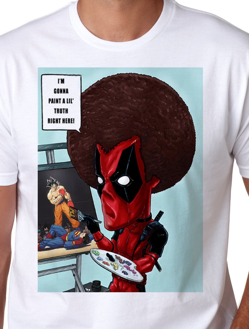 deadpool bob ross t shirt