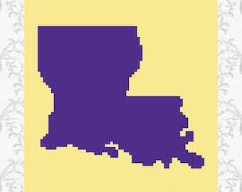 Louisiana Needlepoint Ornament, Louisiana Stitch Chart, Needlepoint Digital Chart, Needlepoint & Cross Stitch Chart, Needlepoint PDF Pattern