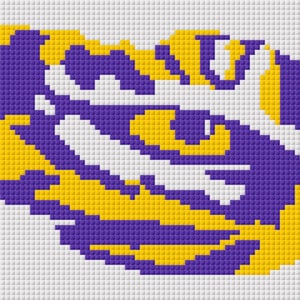 Tiger Eye Stitch Chart, College Football, Needlepoint Digital Chart, Needlepoint & Cross Stitch Chart, Needlepoint PDF Pattern