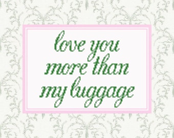Love My Bagage, stalen magnolia-steektabel, digitale borduursteekkaart, borduur- en borduurkaart, pdf-steekpatroon borduursteek