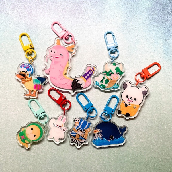 OP Pirate Animal Friends Acrylic Charms