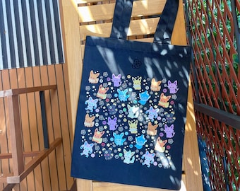 Eeveelution Tote Bag | Cute Tote Bag | Book Bag