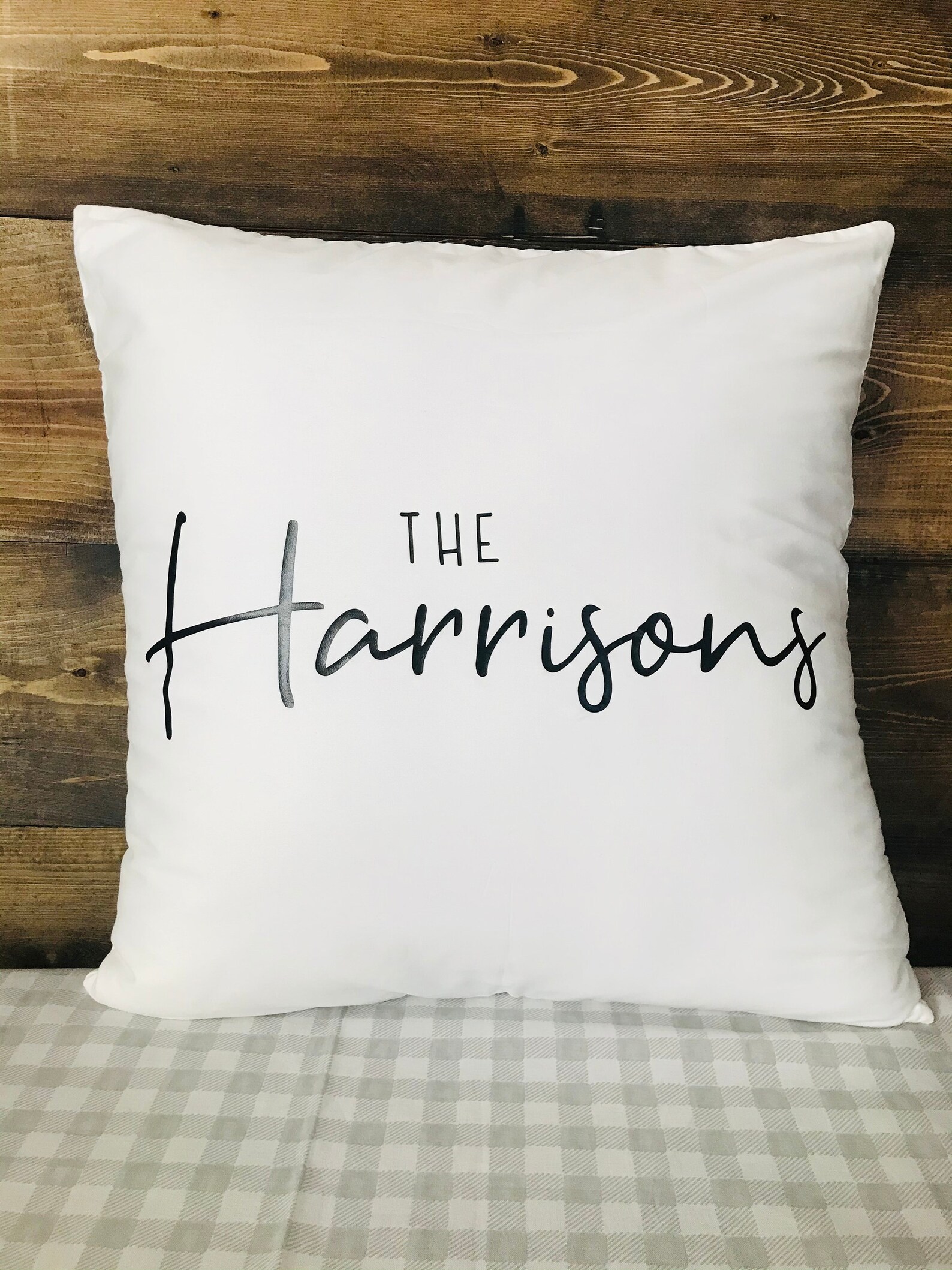 Personalized Family Name Pillow Cover COVER ONLY Etsy