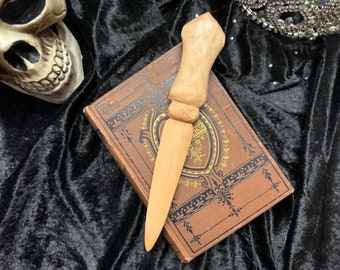 Couteau médiéval en bois - « La lame du baron » - Décoration/sculpture sculptée à la main