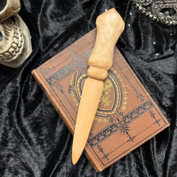 Medieval Wooden Knife- “The Baron’s Blade” - Hand-Carved Deoration/Sculpture