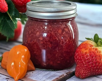 Aardbeien Habanero Jam-Suikervrij