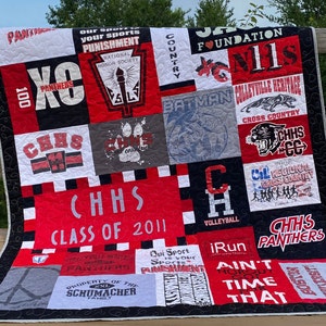 T-shirt Quilt-Memory Quilt-Keepsake Quilt-College Quilt-Sport Quilt-Custom Quilt-CUSTOM Order-DEPOSIT ONLY