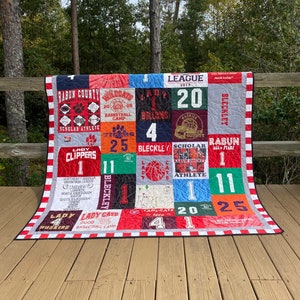 T-shirt Quilt-Memory Quilt-Keepsake Quilt-College Quilt-Sport Quilt-Custom Quilt-CUSTOM Order-DEPOSIT ONLY