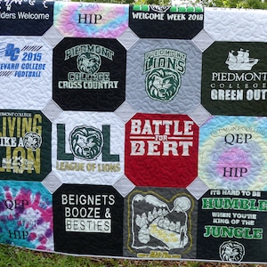 T-shirt Quilt-Memory Quilt-Keepsake Quilt-College Quilt-Sport Quilt-Custom Quilt-CUSTOM Order-DEPOSIT ONLY